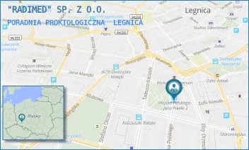 PORADNIA PROKTOLOGICZNA - "RADIMED" SP. Z O.O. - UL. WOJSKA POLSKIEGO 3/1,  LEGNICA