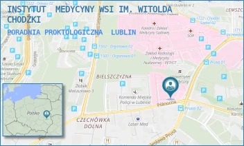 PORADNIA PROKTOLOGICZNA - INSTYTUT  MEDYCYNY WSI IM. WITOLDA CHODŹKI - JACZEWSKIEGO 2,  LUBLIN