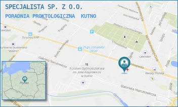 PORADNIA PROKTOLOGICZNA - SPECJALISTA SP. Z O.O. - UL. 29-LISTOPADA 37,  KUTNO