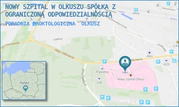PORADNIA PROKTOLOGICZNA - NOWY SZPITAL W OLKUSZU SPÓŁKA Z OGRANICZONĄ ODPOWIEDZIALNOŚCIĄ - AL. 1000-LECIA 13,  OLKUSZ