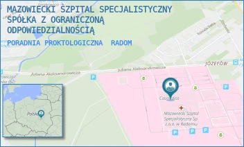 PORADNIA PROKTOLOGICZNA - MAZOWIECKI SZPITAL SPECJALISTYCZNY SPÓŁKA Z OGRANICZONĄ ODPOWIEDZIALNOŚCIĄ - J. ALEKSANDROWICZA 5,  RADOM