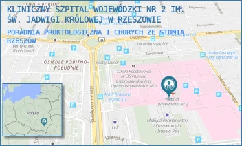 PORADNIA PROKTOLOGICZNA I CHORYCH ZE STOMIĄ - KLINICZNY SZPITAL WOJEWÓDZKI NR 2 IM. ŚW. JADWIGI KRÓLOWEJ W RZESZOWIE - UL. LWOWSKA 60,  RZESZÓW
