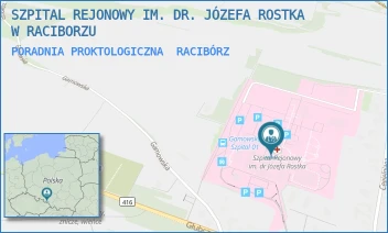 PORADNIA PROKTOLOGICZNA - SZPITAL REJONOWY IM. DR. JÓZEFA ROSTKA W RACIBORZU - UL. GAMOWSKA 3,  RACIBÓRZ