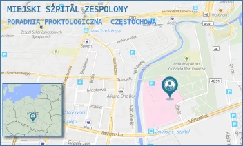 PORADNIA PROKTOLOGICZNA - MIEJSKI SZPITAL ZESPOLONY - UL. MIROWSKA 15,  CZĘSTOCHOWA