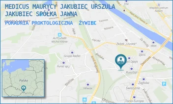 PORADNIA PROKTOLOGICZNA - MEDICUS MAURYCY JAKUBIEC URSZULA JAKUBIEC SPÓŁKA JAWNA - UL. DWORCOWA 22,  ŻYWIEC
