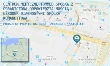 PORADNIA PROKTOLOGICZNA (ŻELAZNA) - CENTRUM MEDYCZNE TOMMED SPÓŁKA Z OGRANICZONĄ ODPOWIEDZIALNOŚCIĄ OŚRODEK DIAGNOSTYKI SPÓŁKA KOMANDYTOWA - UL. ŻELAZNA 1,  KATOWICE