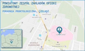 PORADNIA PROKTOLOGICZNA - ZAGŁĘBIOWSKI SZPITAL KLINICZNY - UL. SZPITALNA 40,  CZELADŹ