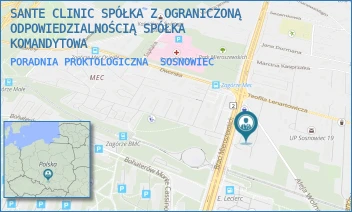 PORADNIA PROKTOLOGICZNA - SANTE CLINIC SPÓŁKA Z OGRANICZONĄ ODPOWIEDZIALNOŚCIĄ SPÓŁKA KOMANDYTOWA - UL. AL. WOLNOŚCI 6,  SOSNOWIEC