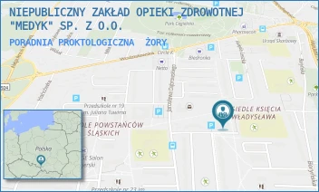 PORADNIA PROKTOLOGICZNA - NIEPUBLICZNY ZAKŁAD OPIEKI ZDROWOTNEJ "MEDYK" SP. Z O.O. - UL. KS.WŁADYSŁAWA 27,  ŻORY