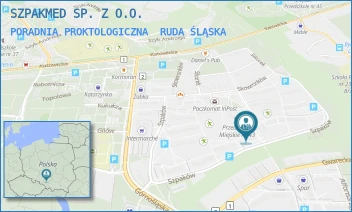 PORADNIA PROKTOLOGICZNA - SZPAKMED SP. Z O.O. - UL. SZPAKÓW 33,  RUDA ŚLĄSKA