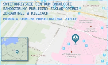 PORADNIA STOMIJNA-PROKTOLOGICZNA - ŚWIĘTOKRZYSKIE CENTRUM ONKOLOGII SAMODZIELNY PUBLICZNY ZAKŁAD OPIEKI ZDROWOTNEJ W KIELCACH - ARTWIŃSKIEGO 3,  KIELCE