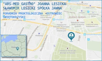 PORADNIA PROKTOLOGICZNA - "ARS-MED GASTRO" JOANNA LESICKA SŁAWOMIR LESICKI SPÓŁKA JAWNA - KRUCZA 7,  OSTROWIEC ŚWIĘTOKRZYSKI