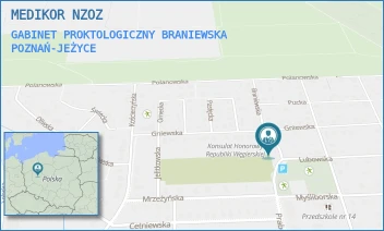 GABINET PROKTOLOGICZNY BRANIEWSKA - MEDIKOR NZOZ - BRANIEWSKA 20,  POZNAŃ-JEŻYCE