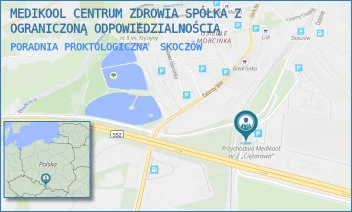 PORADNIA PROKTOLOGICZNA - MEDIKOOL CENTRUM ZDROWIA SPÓŁKA Z OGRANICZONĄ ODPOWIEDZIALNOŚCIĄ - UL. CIĘŻAROWA 54,  SKOCZÓW